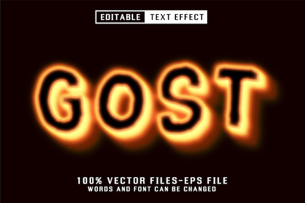 gost editable text effect