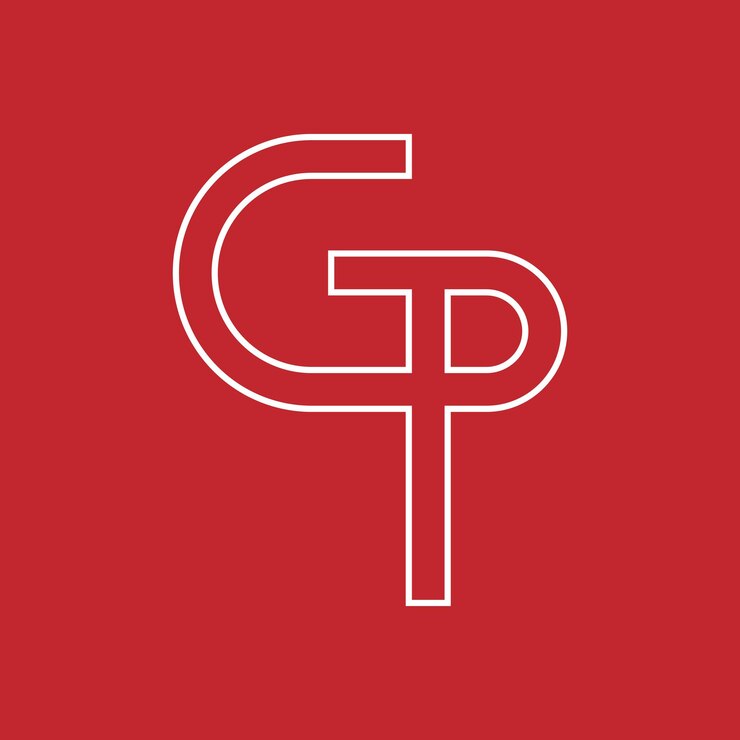 Vector gp letter logo design