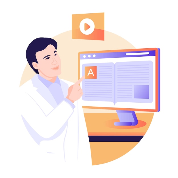grab this amazing flat illustration of a pupil portal