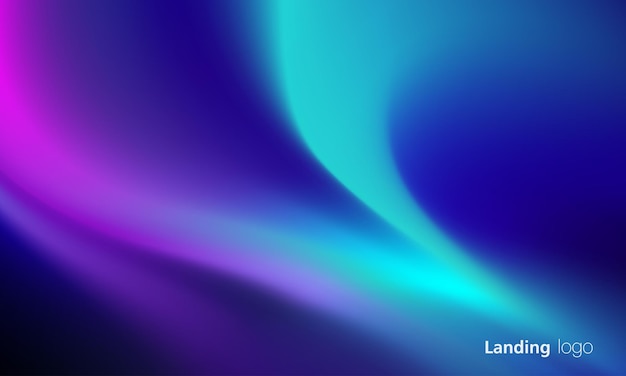 Gradient abstract backgrounds of northern lights aurora borealis sky soft tender purple green pink and blue gradients for app web design webpages banners greeting cards vector design