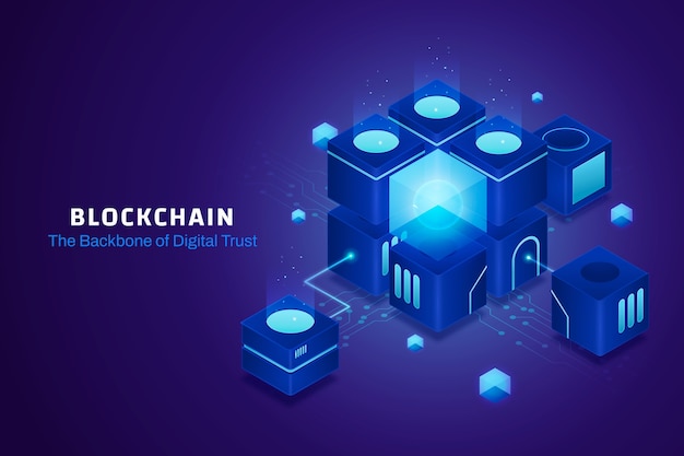 Gradient blockchain background
