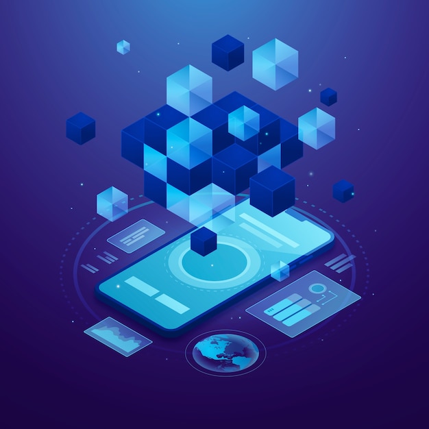 Gradient blockchain illustration