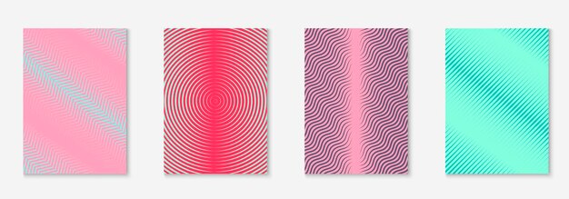 gradient cover template with line geometric elements and shapes