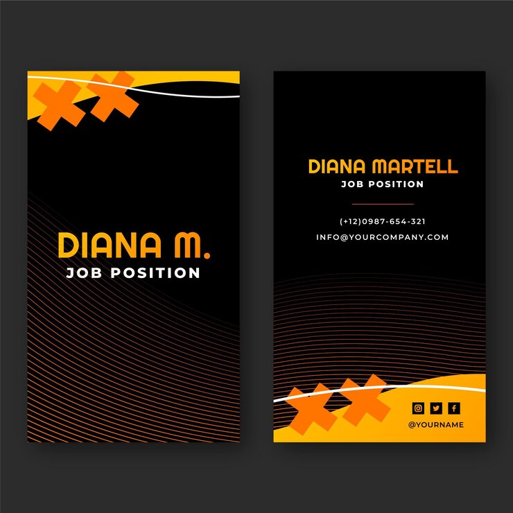 Vector gradient double-sided business card