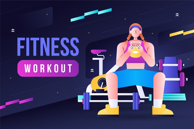 Vector gradient fitness background