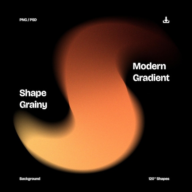 Gradient holo shape noise texture blurred background grainy ornament element