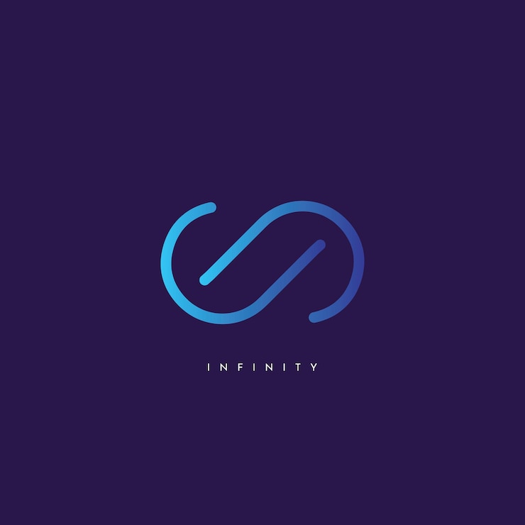 Vector gradient infinity symbol logotype vector design template