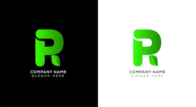 Gradient letter R logo design