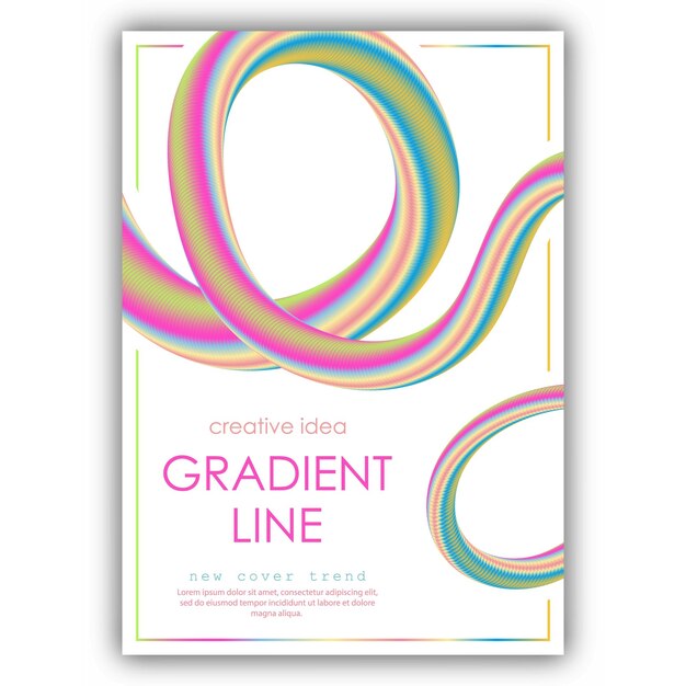 Gradient line A template for a poster cover banner or interior design A simple composition for a creative idea