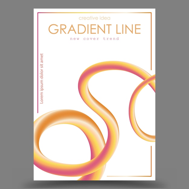 Gradient line A template for a poster cover banner or interior design A simple composition for a creative idea