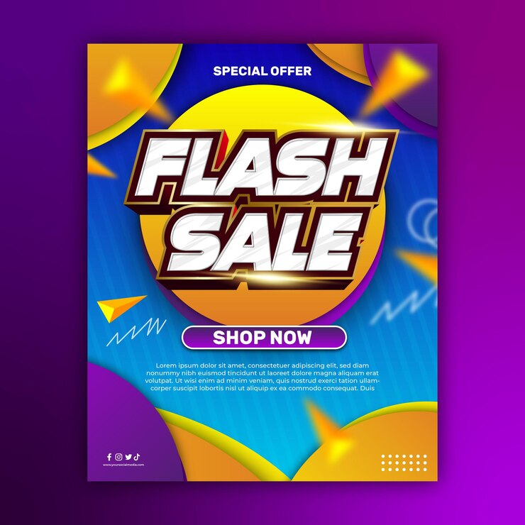 Gradient sale poster template 01