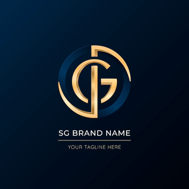 Gradient sg logo template