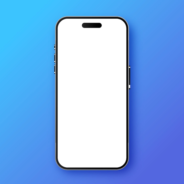 Vector gradient smartphone mockup illustration