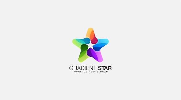 Gradient star vector logo design template symbol