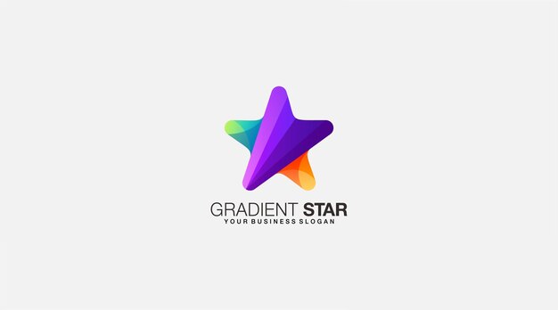 Gradient start vector logo template design symbol