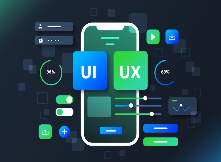 Vector gradient uiux background