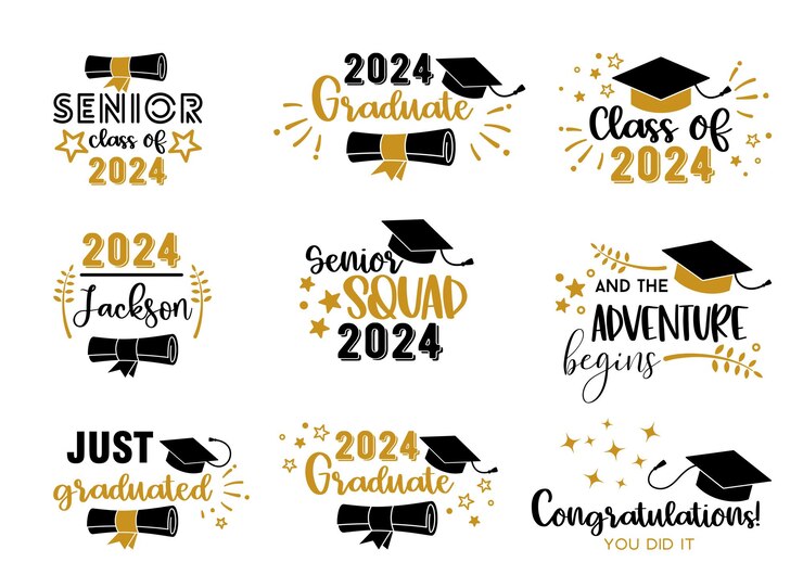Vector graduation congratulations at school university or college