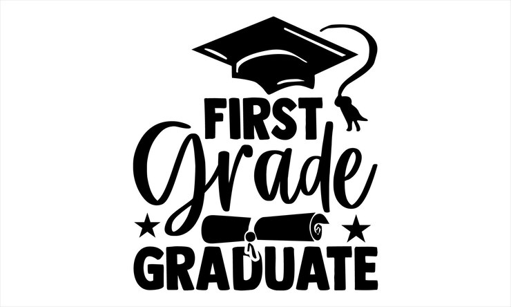 Vector graduation t shirt design hand lettering illustration for your design modern calligraphy banner