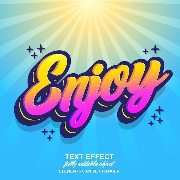 graffiti font effect with smooth texture and trendy gradient