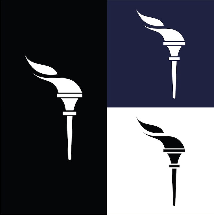 Vector grafik vektor vektor templat desain logo tiang lampu