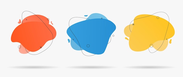 graphic abstract elements. set of abstract dynamic elements. for presentation, banner. vector