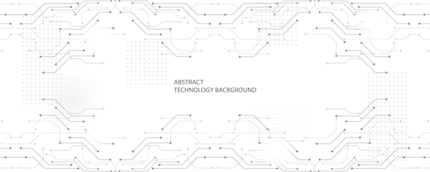 Gray white technology background, cutting-edge technology and science line design.