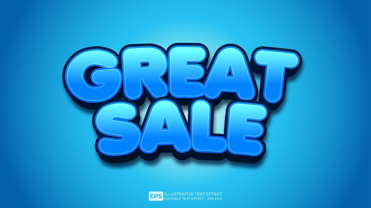 Vector great sale editable text effect font
