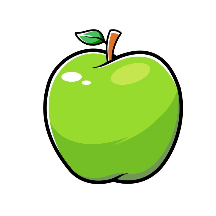 Green Apple Fruit Vector Illustration Design