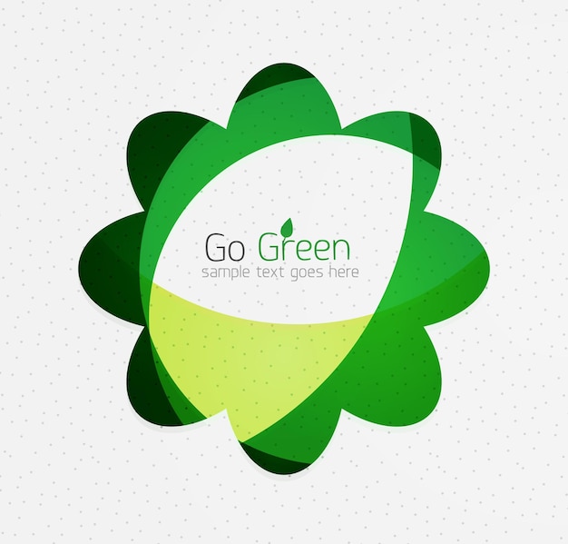 Green eco unusual background concept flowers