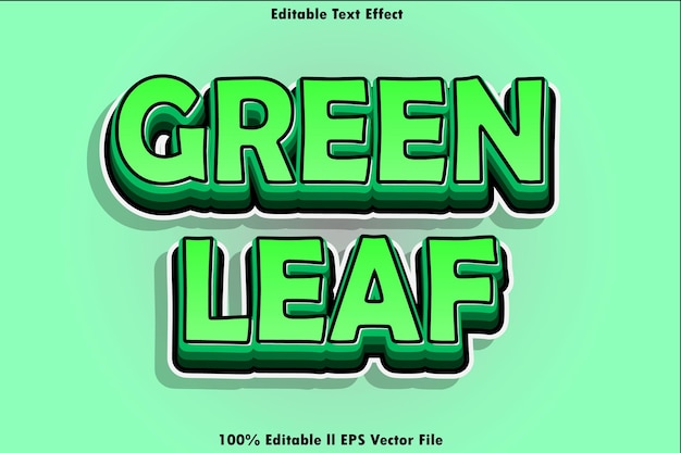 Green Leaf Editable Text Effect