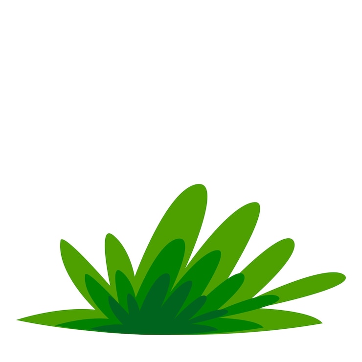 Vector green minimalist grass illustration