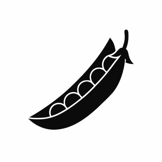 green peas icon vector silhouette