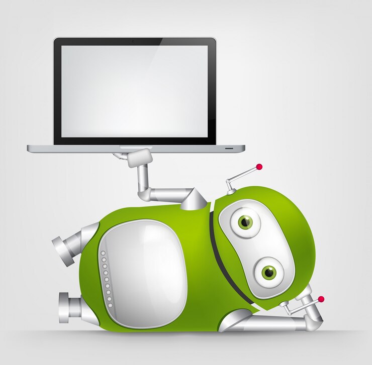 Vector green robot