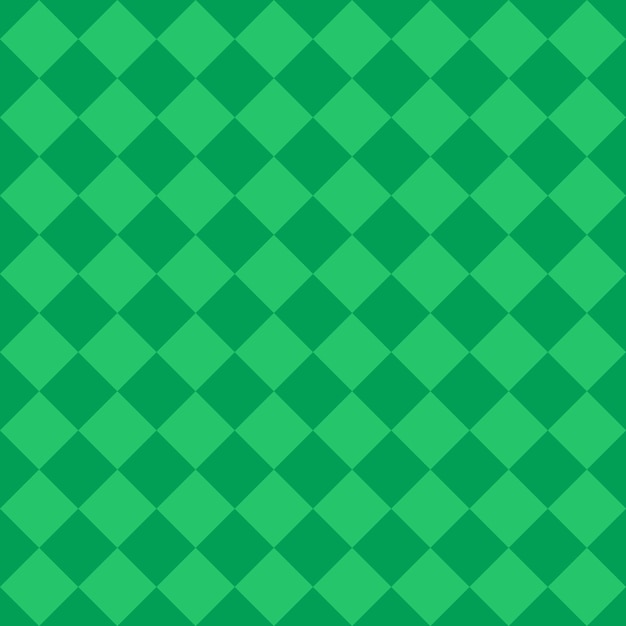 Green Seamless Diagonal Checkered And Squares Pattern
