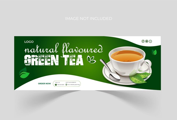 Green tea facebook cover design
