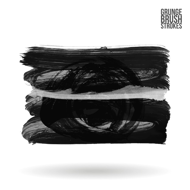 grey brush stroke and texture. grunge vector abstract hand - painted element.