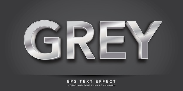 grey editable text effect
