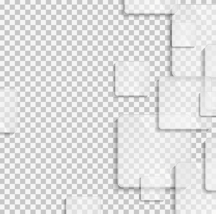 Vector grey glass transparent squares vector tech design
