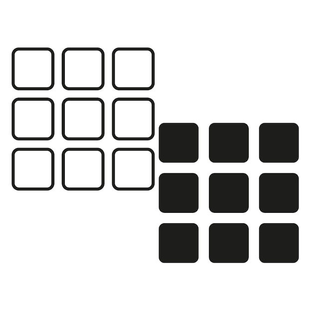 Grid view button icon Vector illustration EPS 10