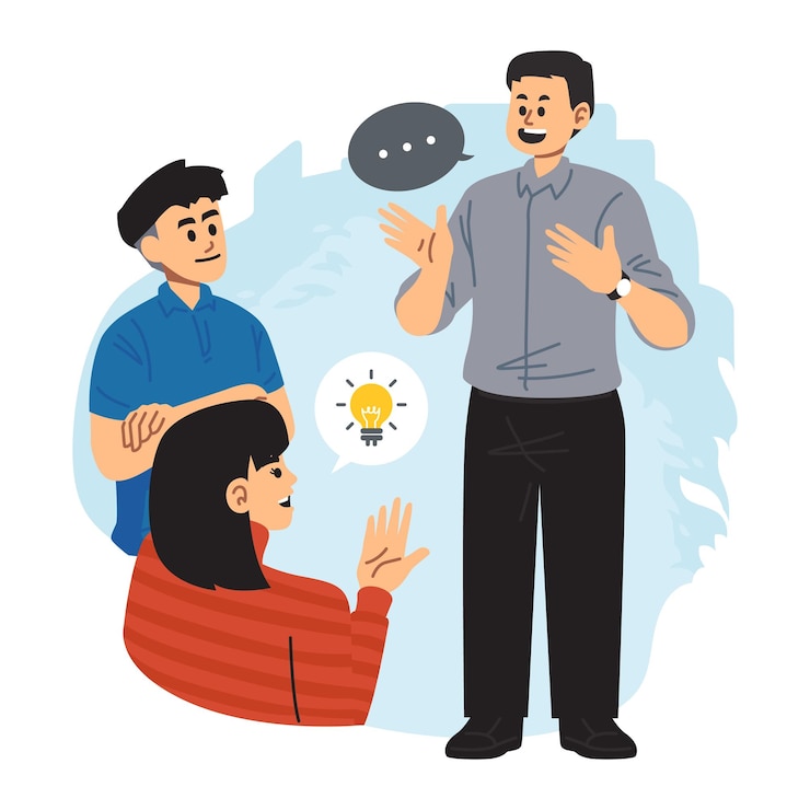 Vector group of friend having conversation