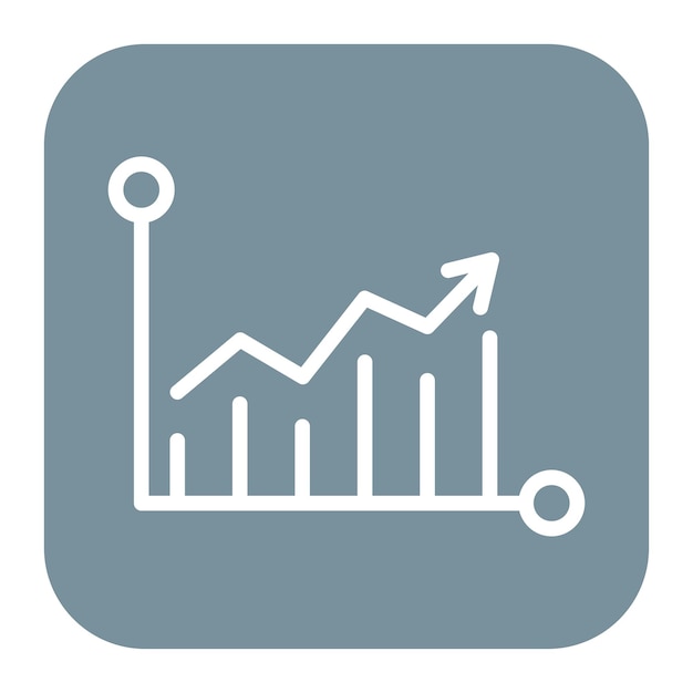 growth graph icon vector image can be used for achievements