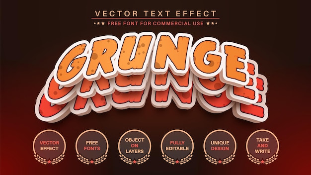 grunge halloween editable text effect font style