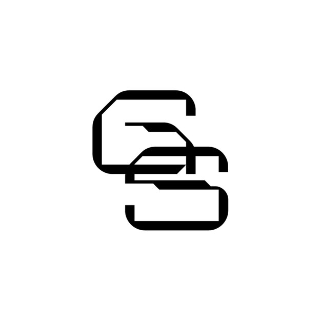 GS monogram logo design letter text name symbol monochrome logotype alphabet character simple logo