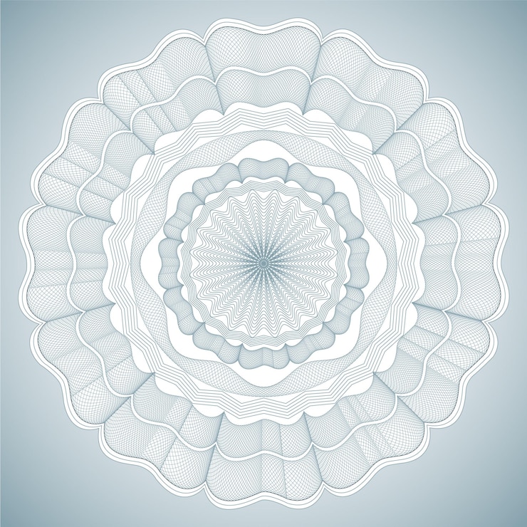 Vector guilloche background design, vector