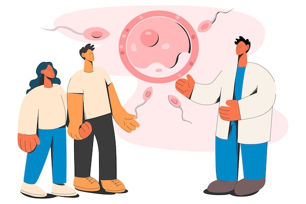 Gynecologist consult couple future parents