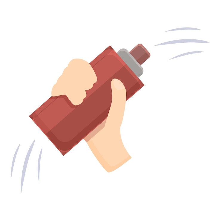 Vector hair spray icon cartoon vector bottle aerosol clean hairspray