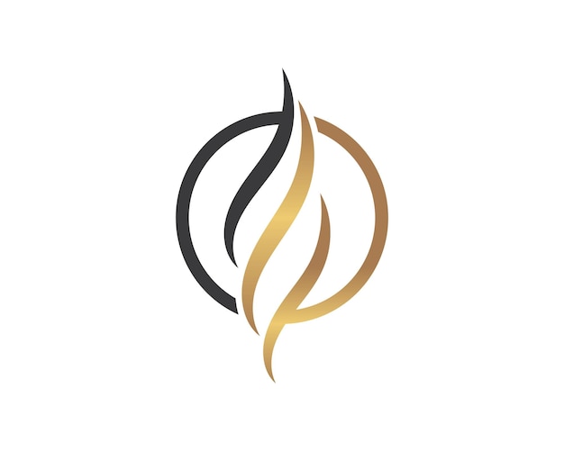 Hair wave icon vector illustratin design symbol of hairstyle and salon template