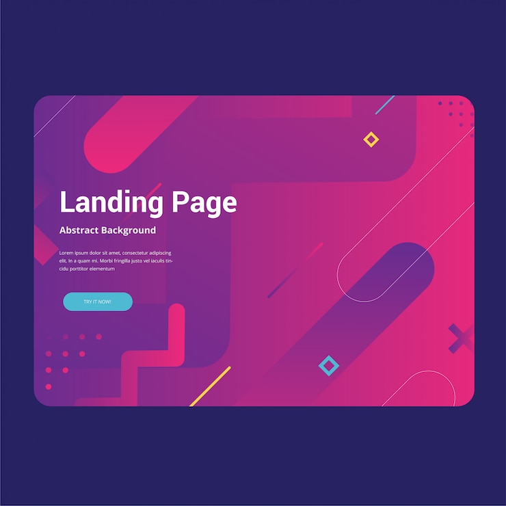 Vector halaman landas latar belakang abstrak