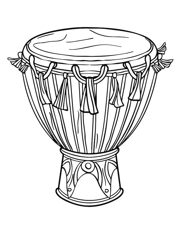 Halaman mewarnai alat musik