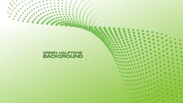 Halftone green background with gradient for backdrop or presentation